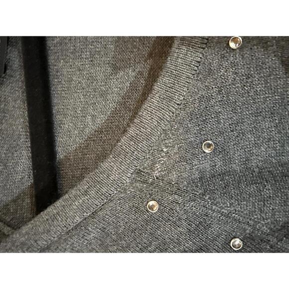 White House Black Market Heather Studded  Sweater - Size L - Picture 6 of 9